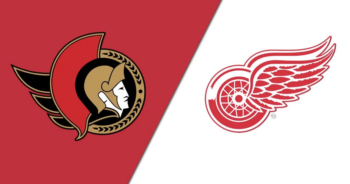 Full lineups for Detroit Red Wings @ Ottawa Senators.