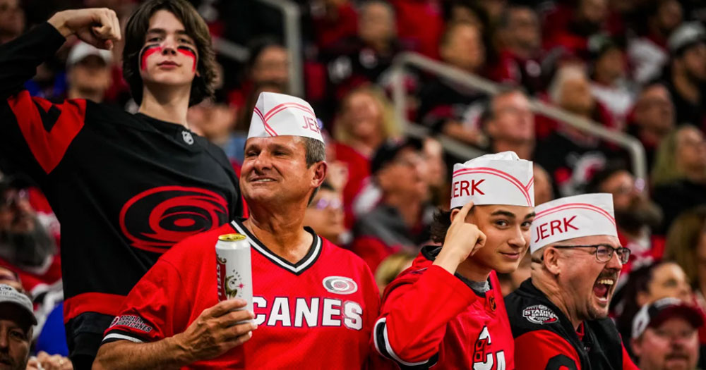 Frustrated Hurricanes fans are forced to come up with a hilarious new chant in Game 2