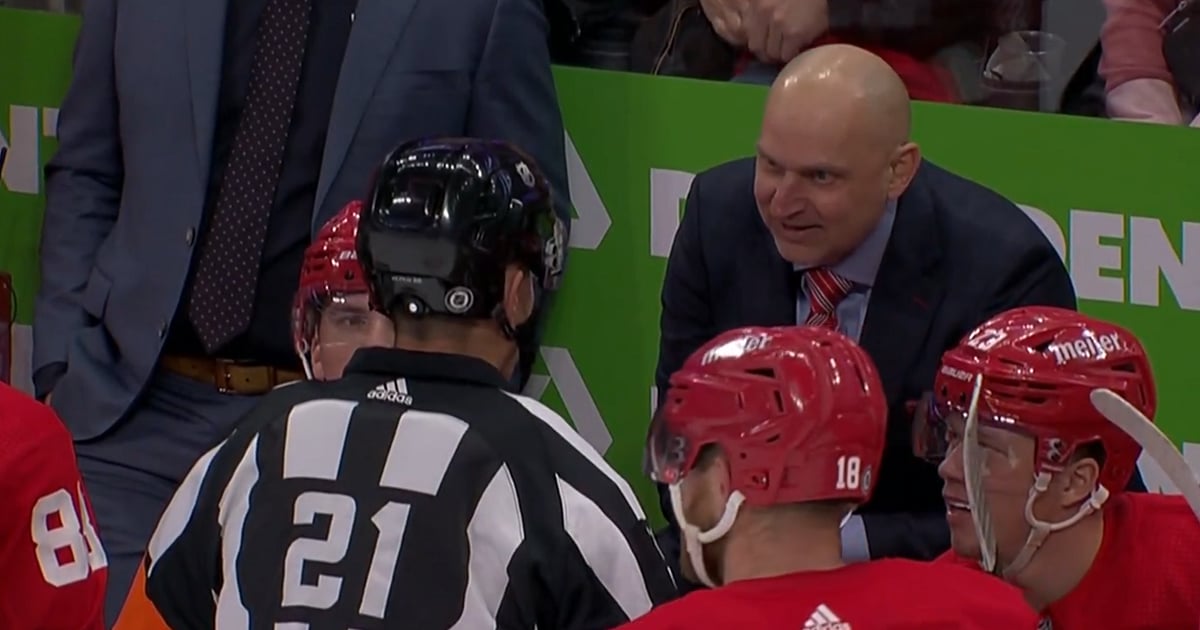 Derek Lalonde furious with NHL officials in the third period.