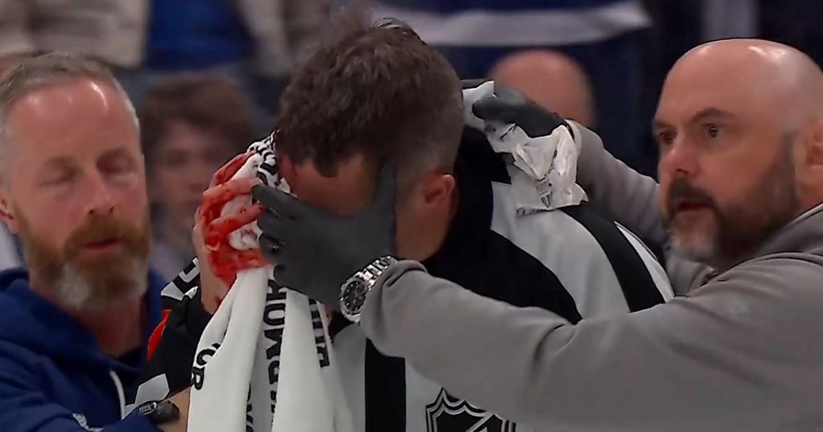 Official update on injured NHL referee Chris Rooney.