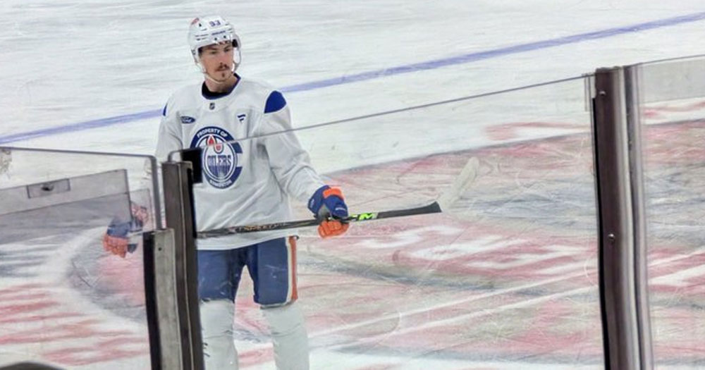 Oilers head coach Kris Knoblauch provides an update on Ryan Nugent-Hopkins for Game 3