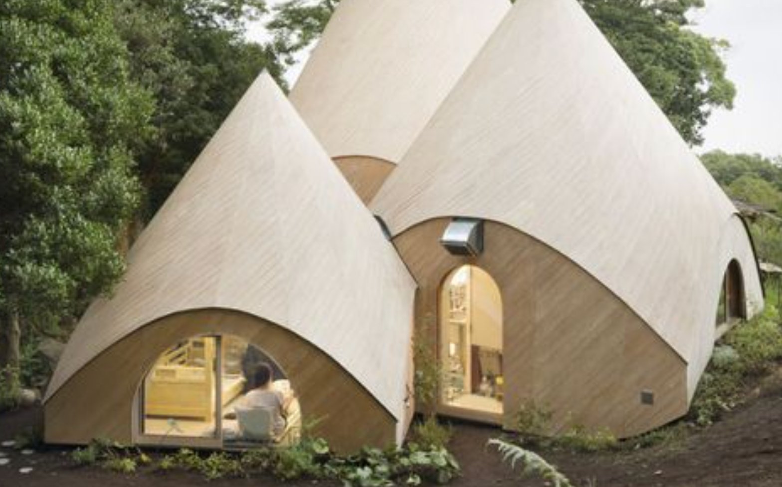 L'intérieur de cette maison forestière japonaise est digne d'un sanctuaire