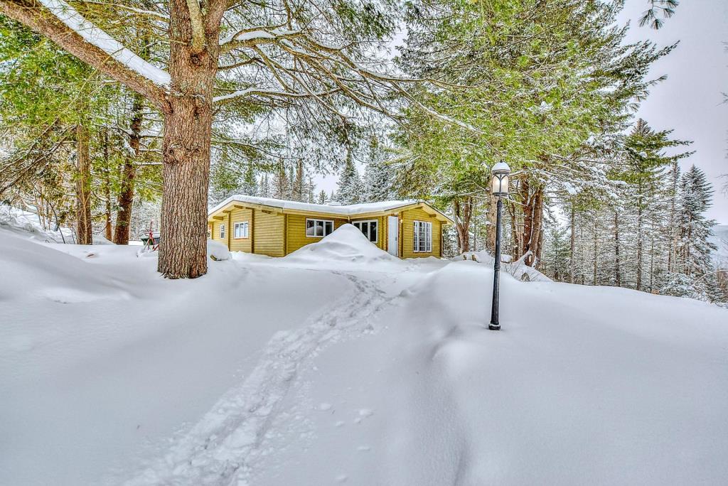 À découvrir! Maison de 2 unités meublées avec un intérieur chaleureusement rustique sise en altitude sur un grand terrain boisé