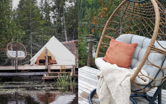Ce petit chalet de camping avec un lac privé est l'endroit idéal pour vous évader cet été