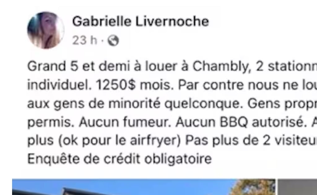 Un logement à louer à Chambly fait vivement réagir les Québécois