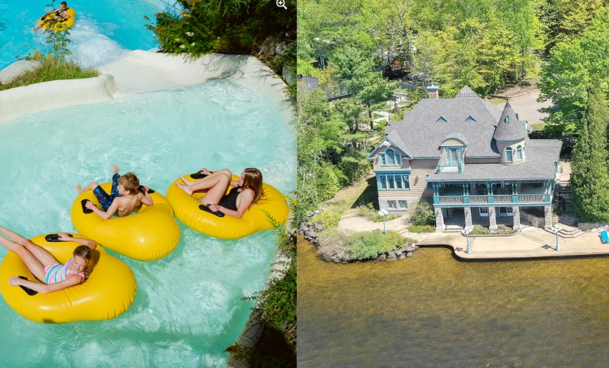 Le magnifique château sur le bord d'un lac du fondateur du Village Vacances Valcartier est à vendre