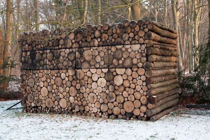 Cette pile de bois est en fait une maison