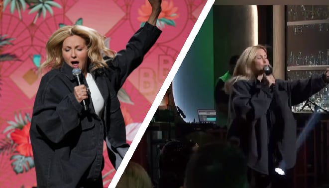 Véronique Cloutier chante et enflamme le plateau de Bonsoir bonsoir 