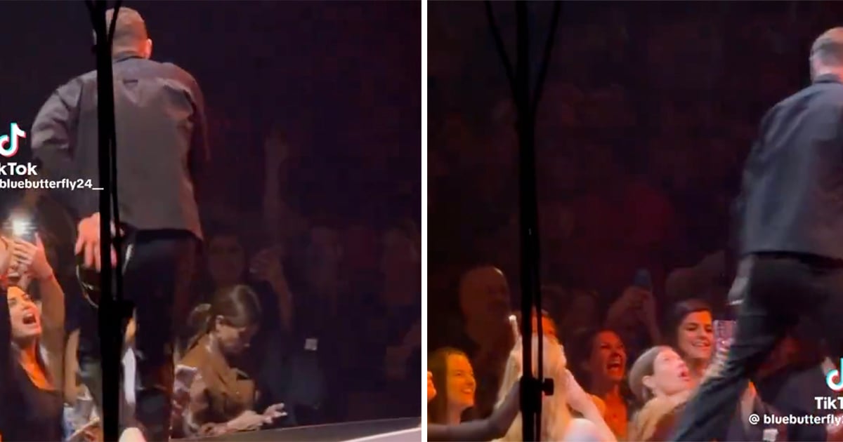 Katherine Levac est la risée du Web suite à une vidéo virale où elle texte au concert de Justin Timberlake