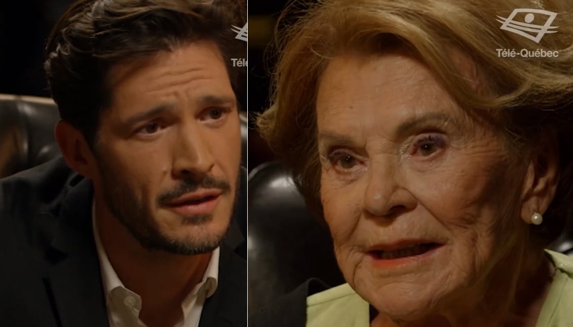 Éric Bruneau rencontre Janette Bertrand dans l'un des plus beaux moments télévisuels de l'année
