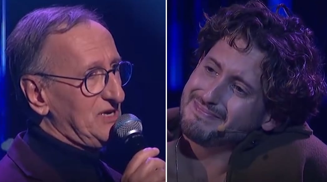 Lou-Pascal Tremblay craque en voyant son père chanter pour lui à En direct de l'univers