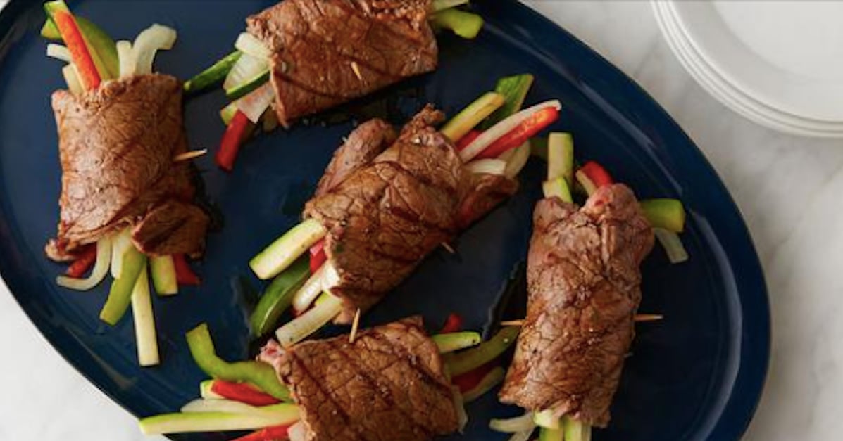 Délicieux rouleaux de steak glacés au vinaigre balsamique