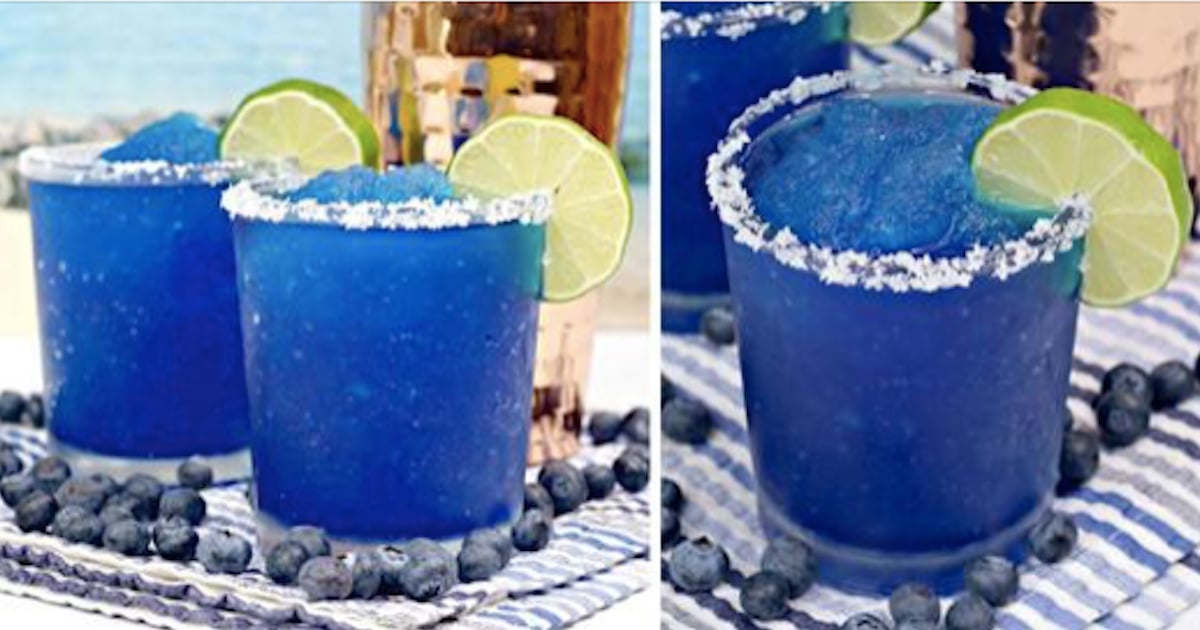 Magnifique Margarita glacée aux bleuets