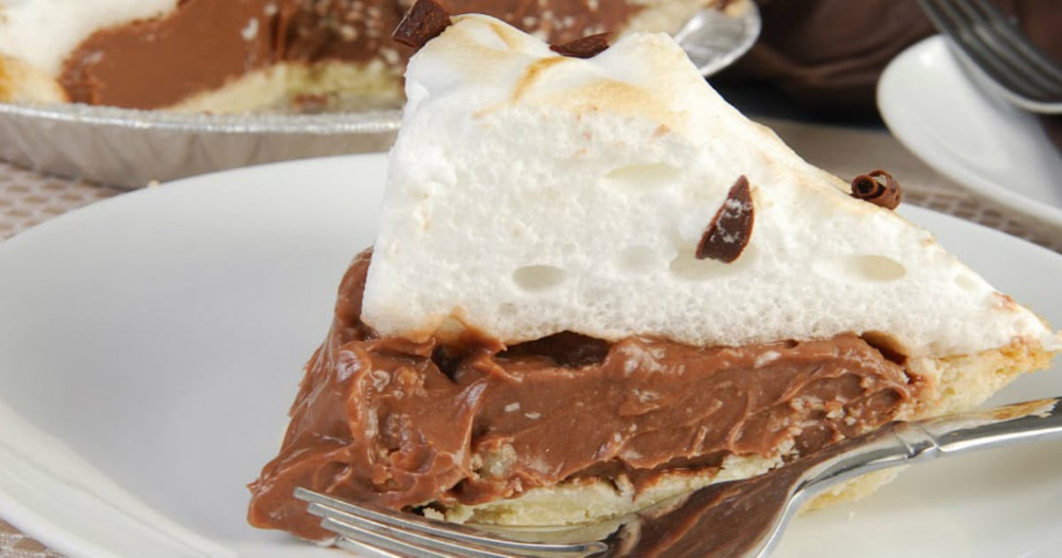 Divine tarte au chocolat meringuée