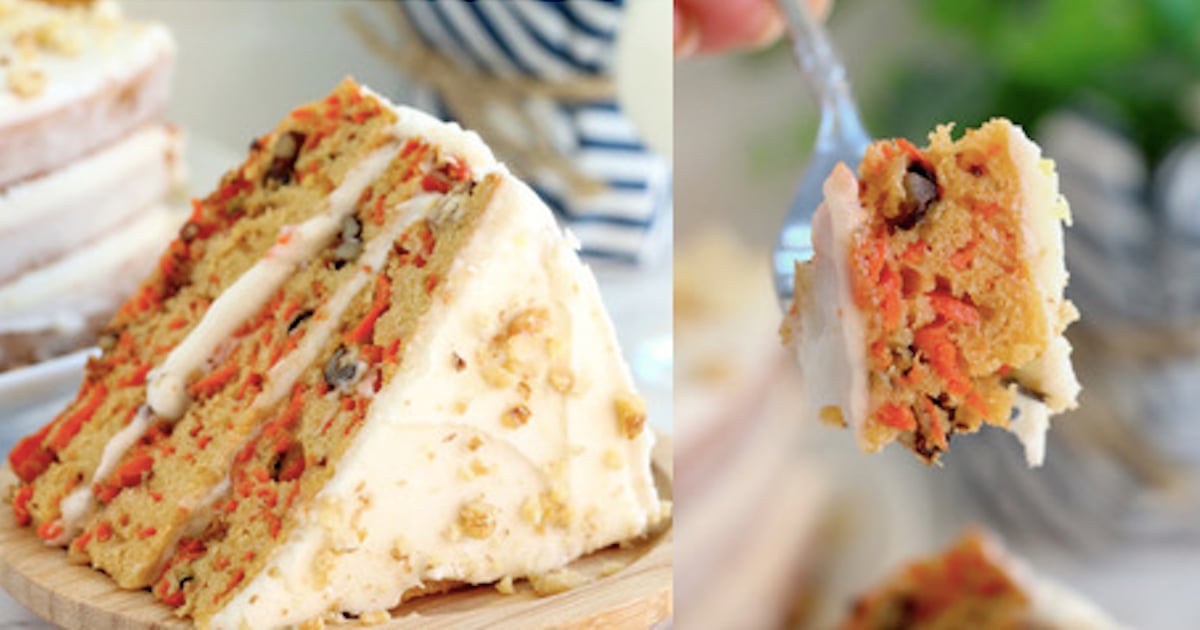 Un classique qu’on adore: le gâteau aux carottes trois  étages