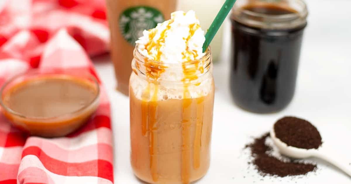  Boisson gourmande: le frappuccino au caramel