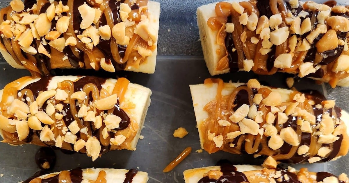 Gourmandes barres Snickers aux bananes