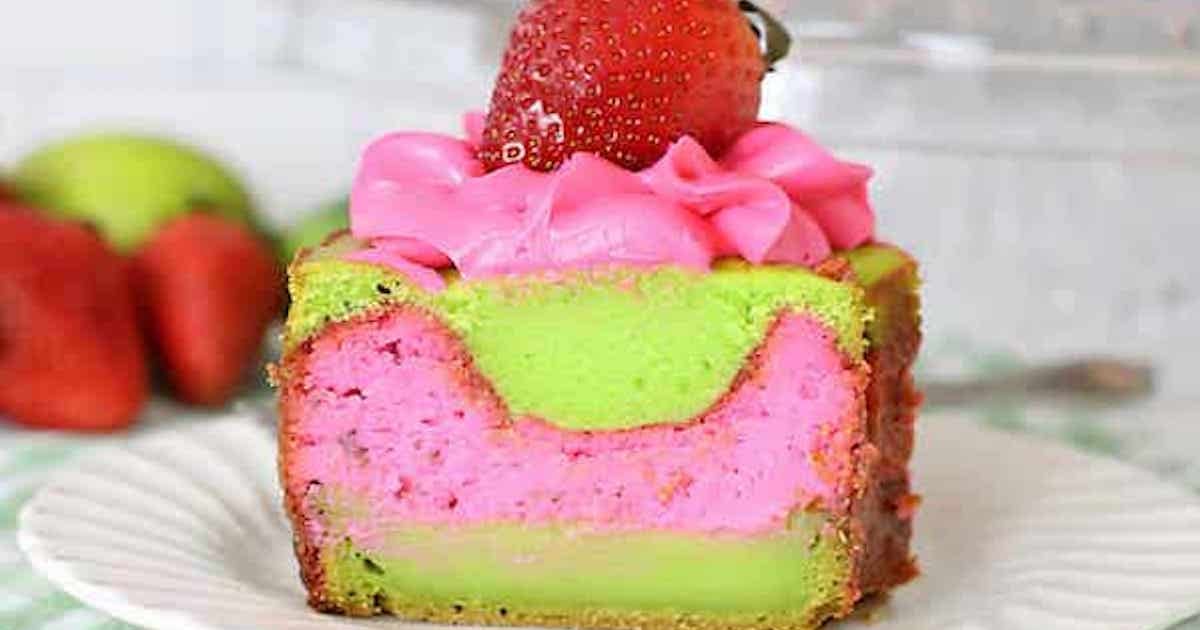 Divin gâteau au fromage à la lime et à la fraise